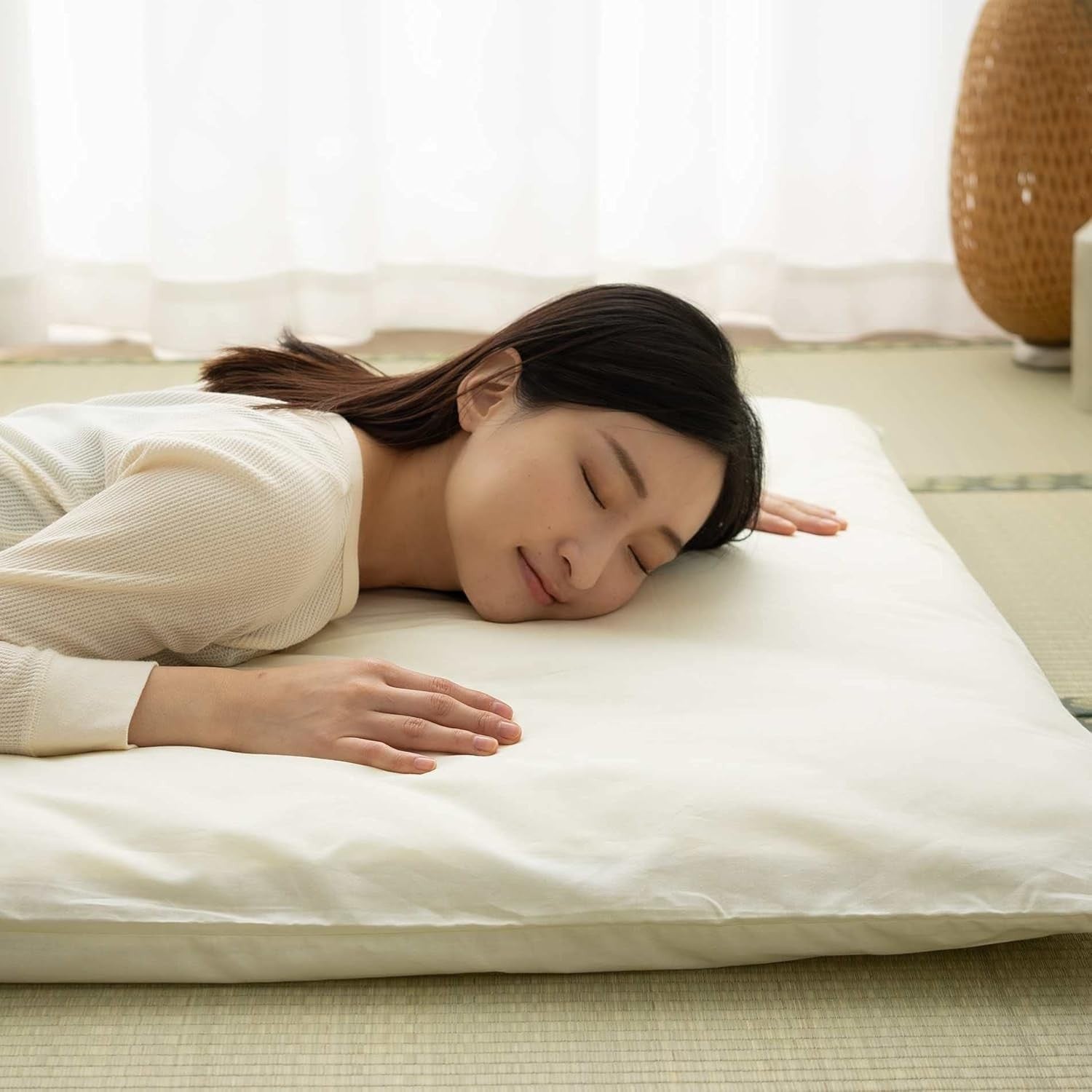 Foldable Japanese Floor Futon Mattress Cotton Tatami Bed, 3-Layer Firm Sleep