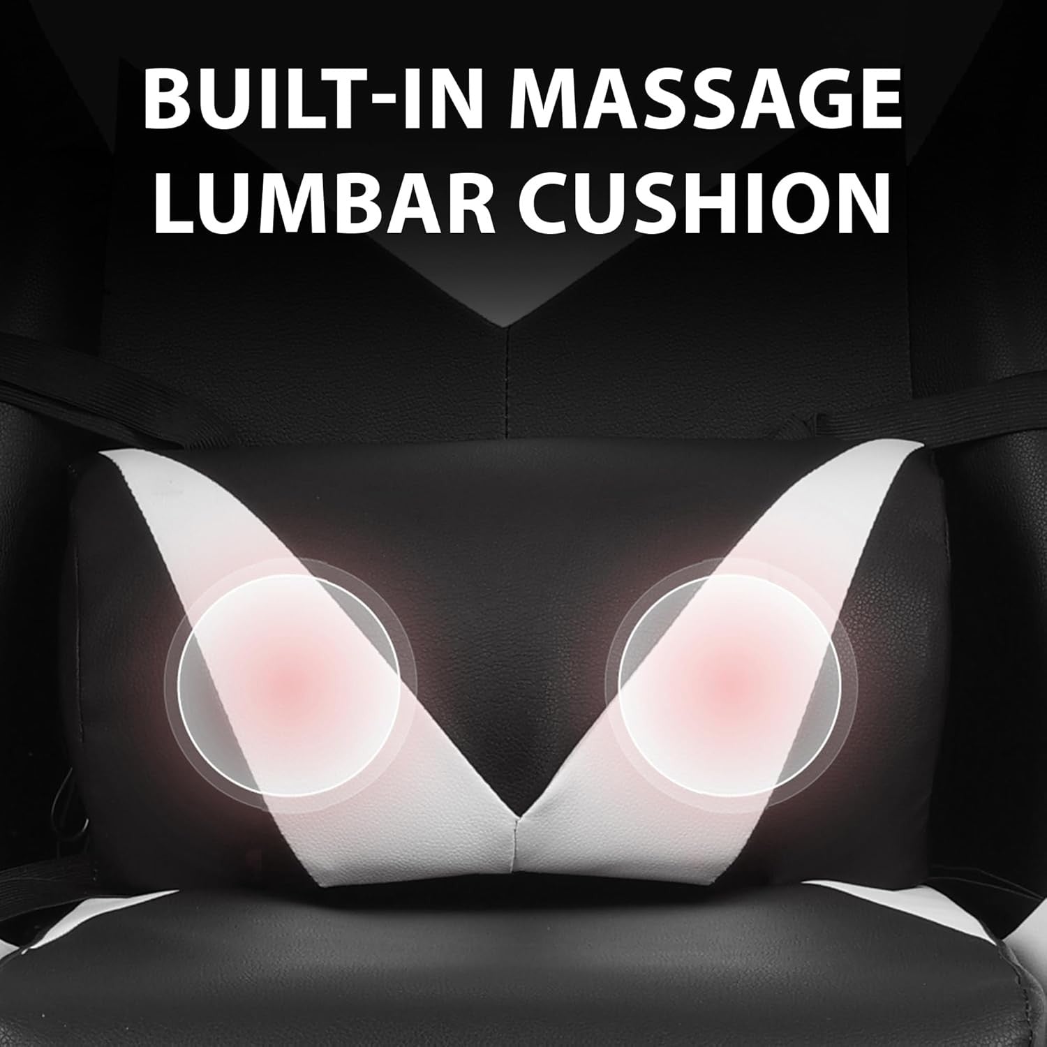 Gaming Chair Office Desk Computer Chair with Massage Headrest & Lumbar Support