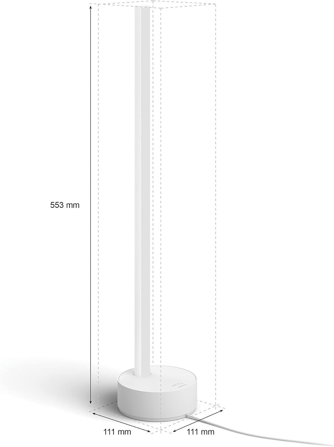 Smart LED Gradient Table Lamp with Voice & App Control, 28x28x141cm
