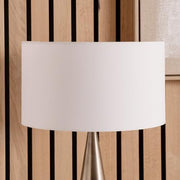 White Drum Lampshade 35cm Cotton Cylinder Shade Table Floor Living Room Lamps