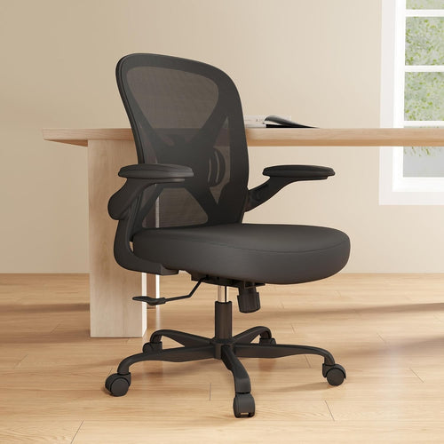Ergonomic Mesh Office Chair Lumbar Support Swivel Desk Task Armchair Black