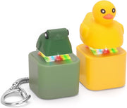 Duck Frog Fidget Keychain Clicker LED Sound Stress Relief 2 Pack