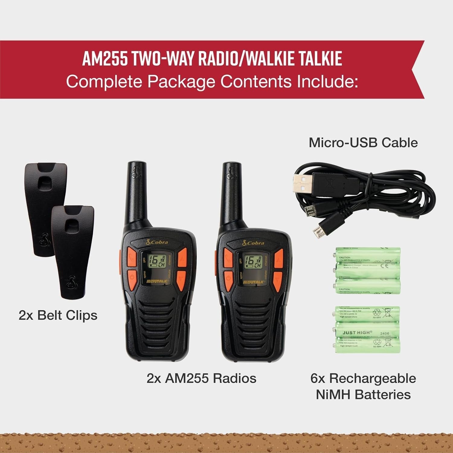 Walkie Talkies 2 Pack Long Range 5KM Rechargeable 8 Channel Radio