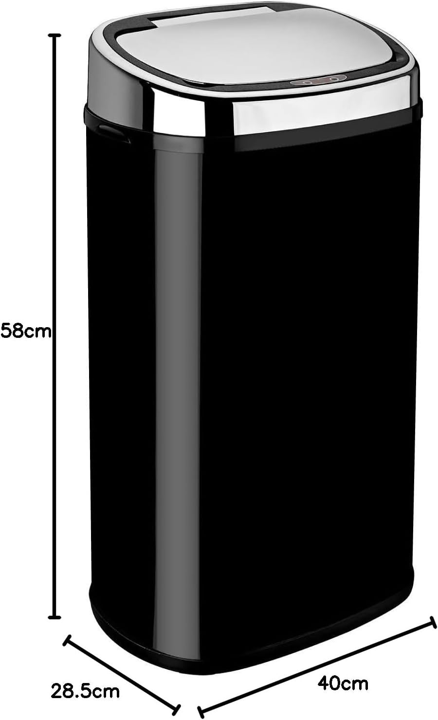 58L Black Motion Sensor Kitchen Bin – Automatic Touchless Trash Can