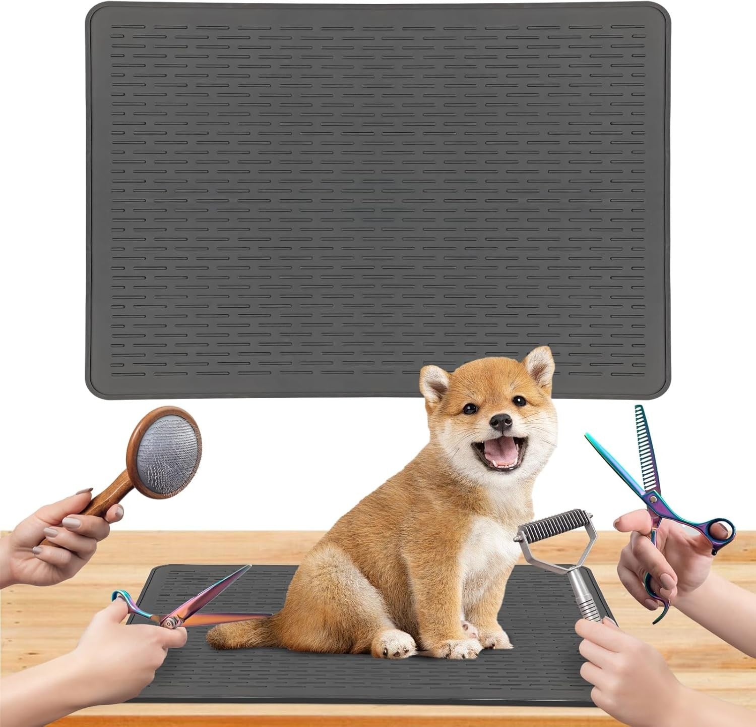Dog Grooming Table Mat Non Slip Silicone Anti Fatigue Paw Protection