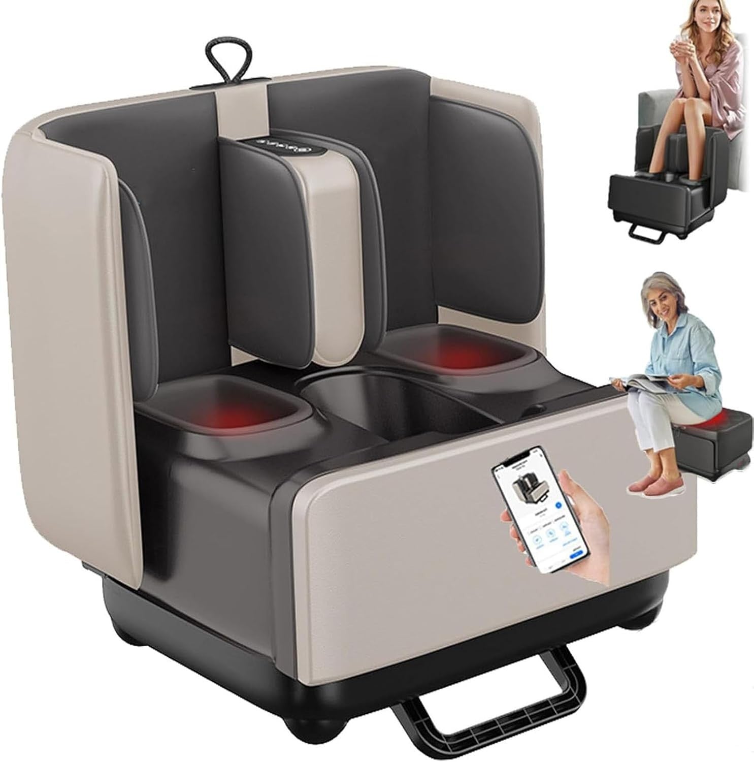 Foot & Calf Massager with Heat | App-Controlled Shiatsu & Rolling Therapy