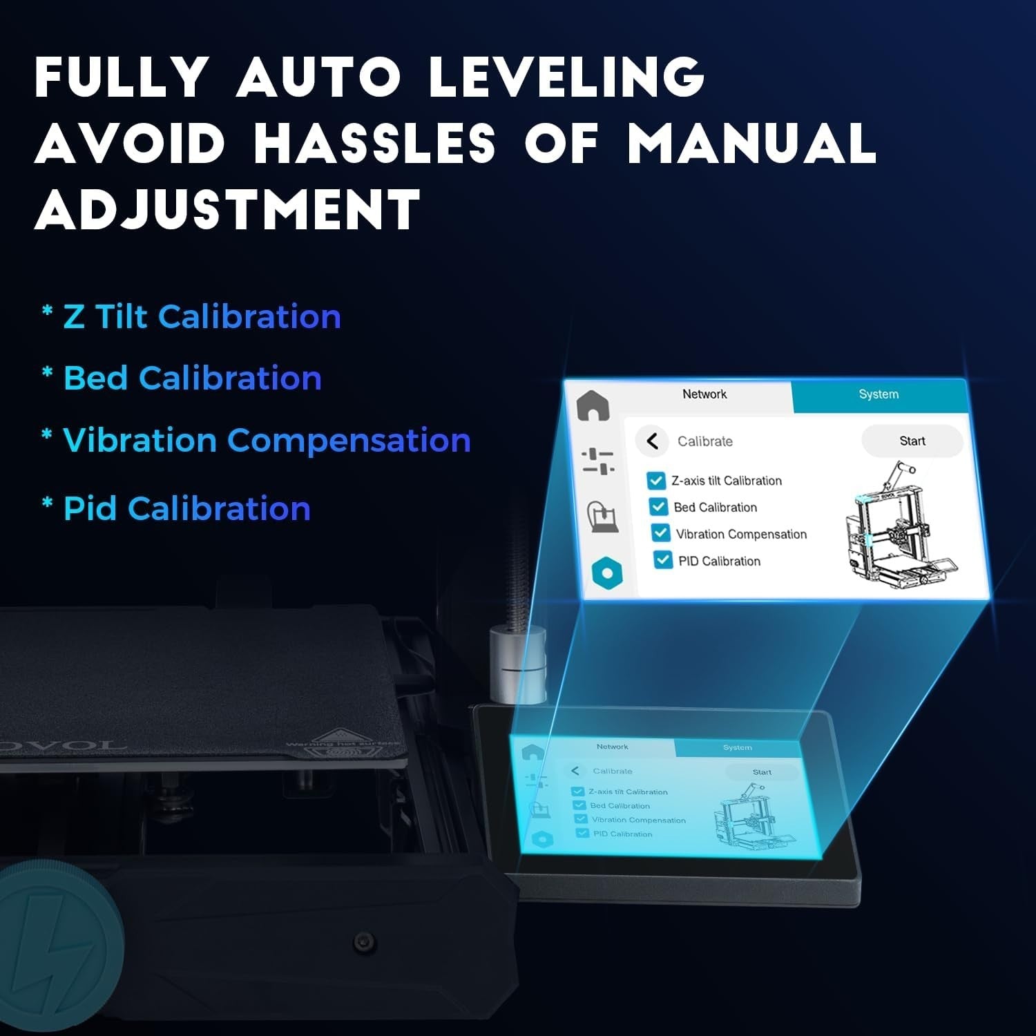 High Speed 3D Printer 600mm/s Auto Level Camera Direct Drive