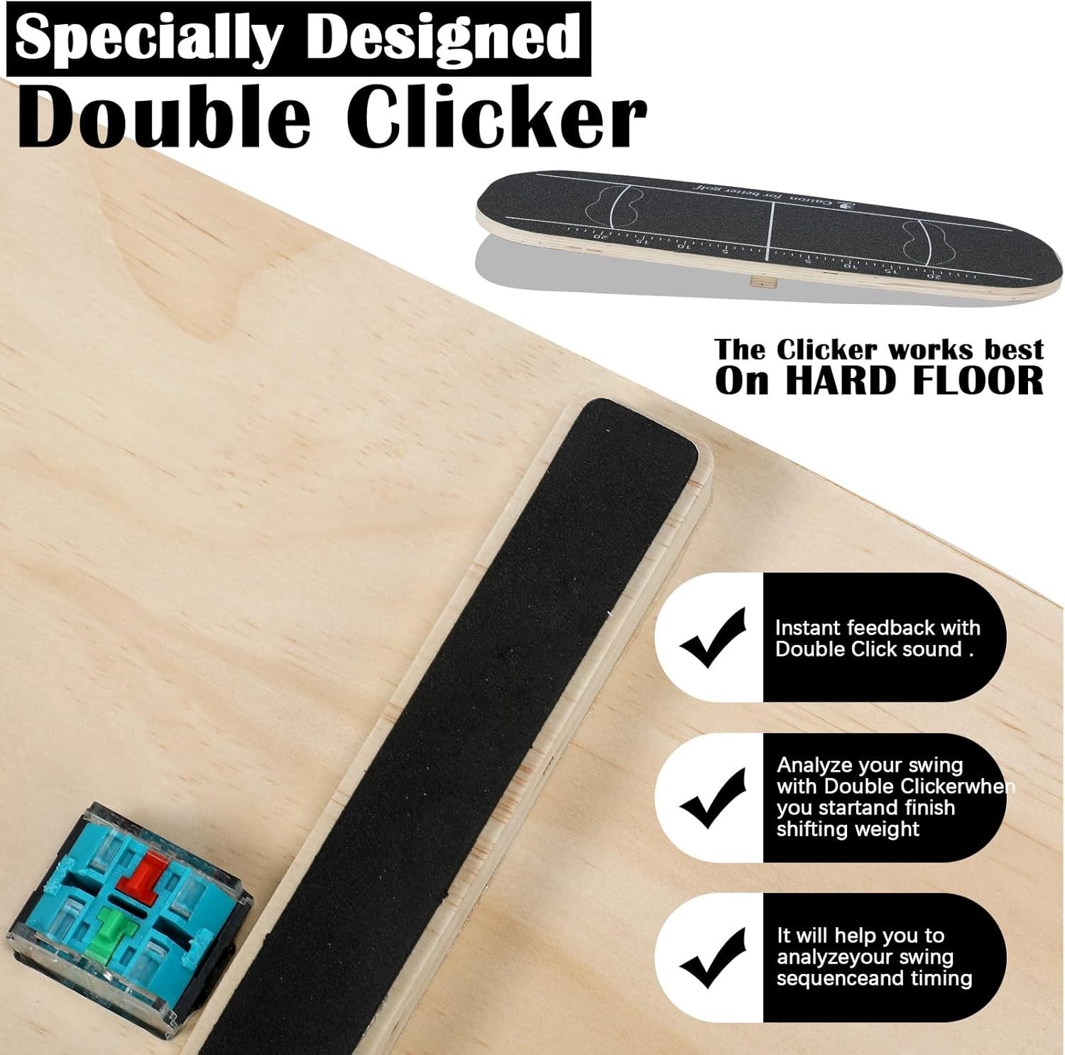 Golf Balance Board Swing Trainer Weight Shift Plate Aid