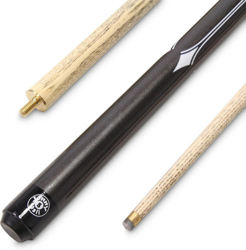 57in Snooker Pool Cue 9.5mm Tip Centre Joint Ash Shaft Bold Design