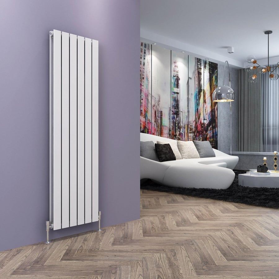 White Vertical Designer Radiator 1600x452mm Double Panel Central Heating