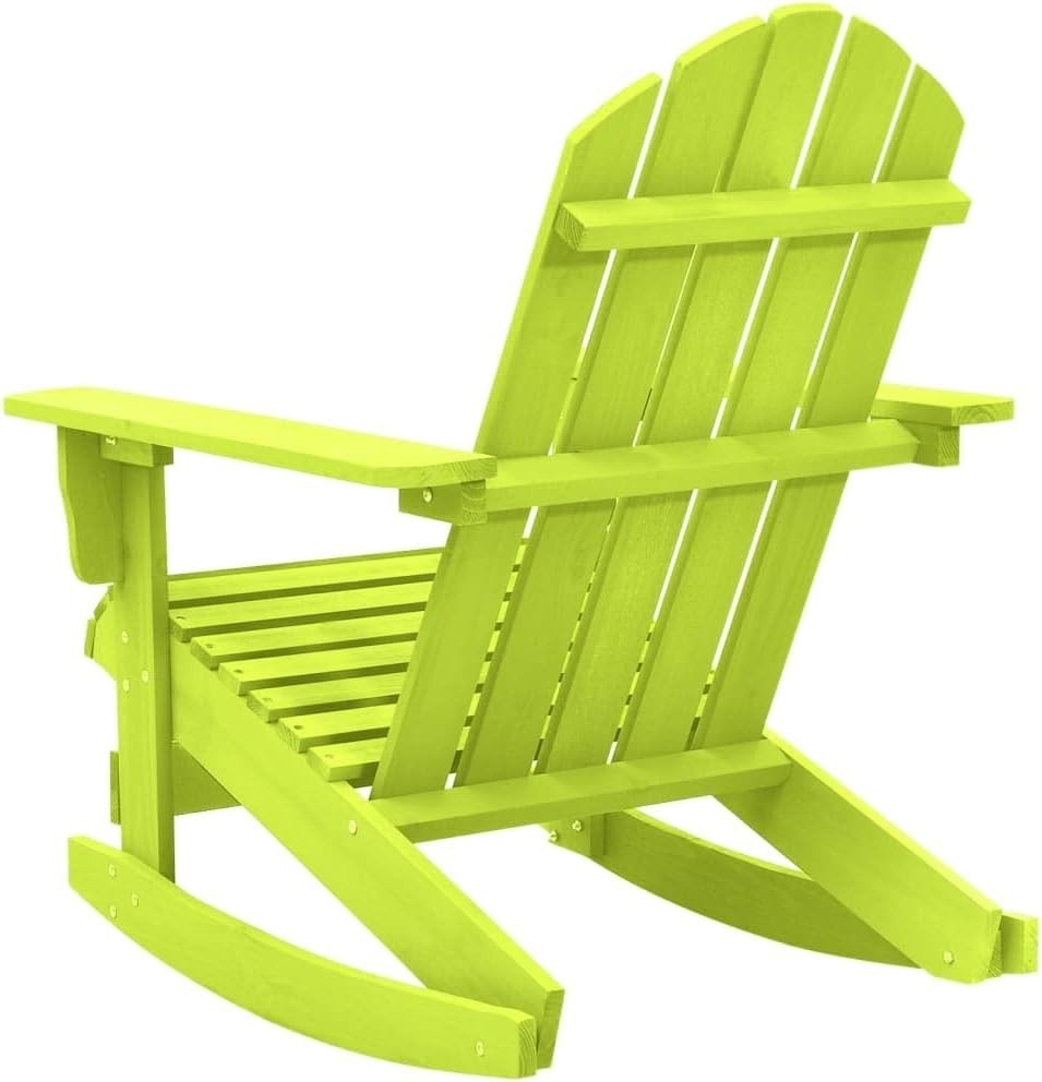 Outdoor Solid Wood Garden Rocking Chair, Weatherproof, Ergonomic Patio Seat