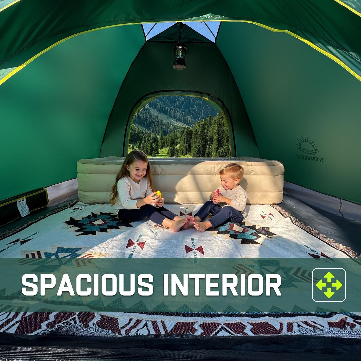 2 Man Pop Up Camping Tent Waterproof Instant Double Layer w/ Bag