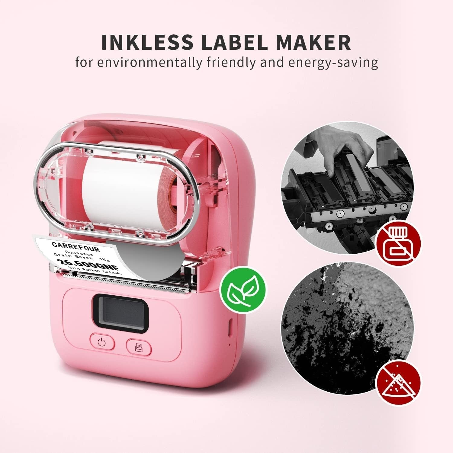 Bluetooth Label Maker 2" Thermal Printer 100 Labels