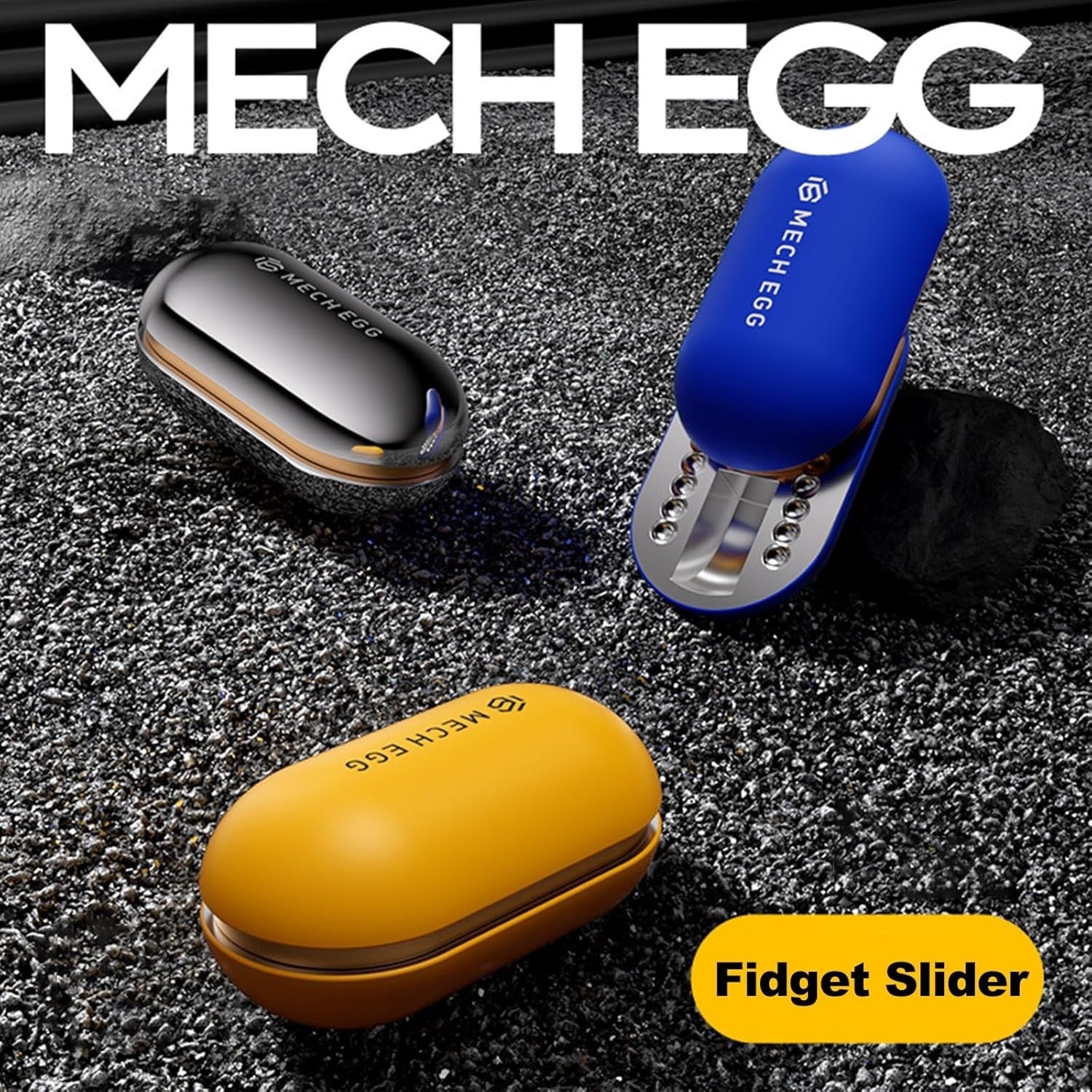 Golden Egg Fidget Slider Metal Quiet Click Focus Stress Toy