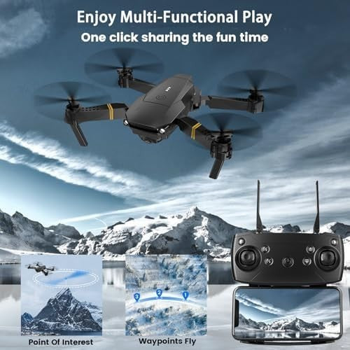 Foldable 4K HD Camera Drone with 3 Batteries, Altitude Hold & 3D Flip