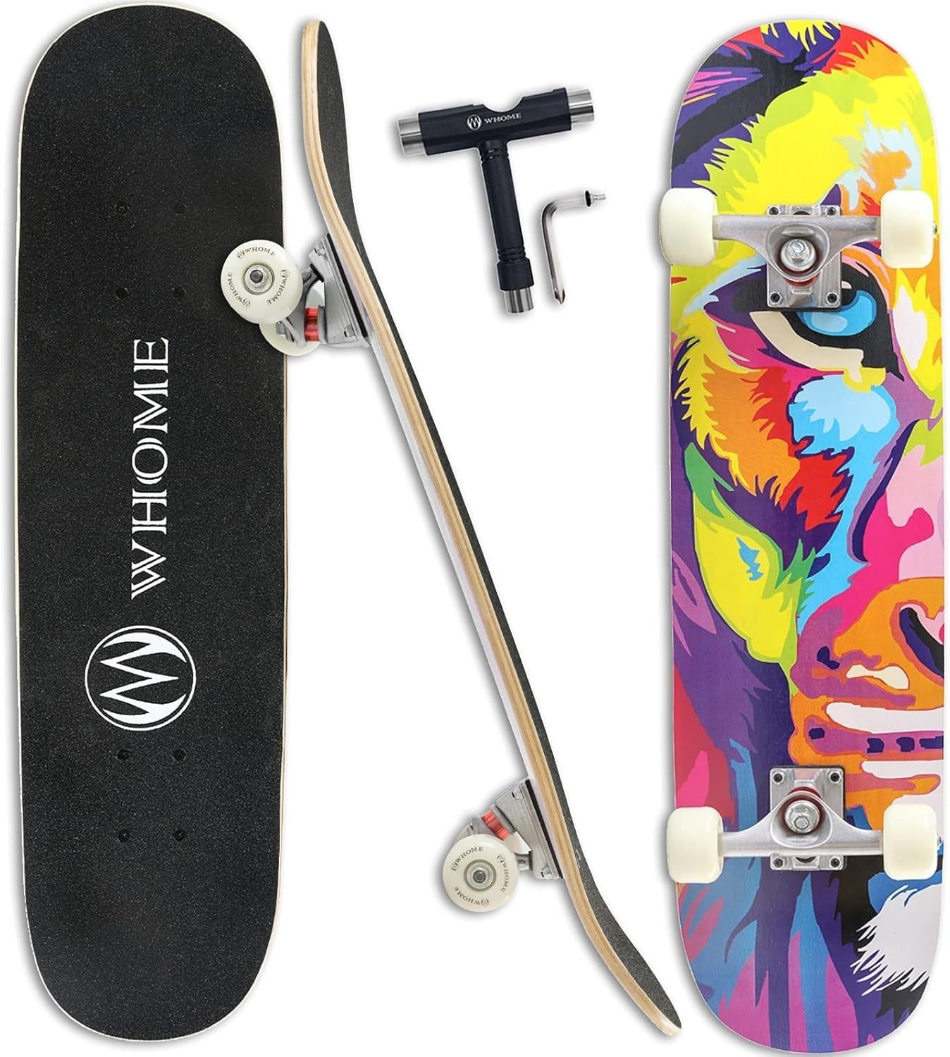 Complete Skateboard 31"x8" Impression Maple Deck ABEC-9 Bearings