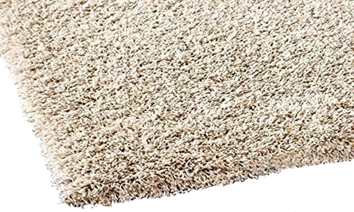 Extra Large Shaggy Rug 160x230cm 5cm Thick Soft High Pile Light Beige Carpet