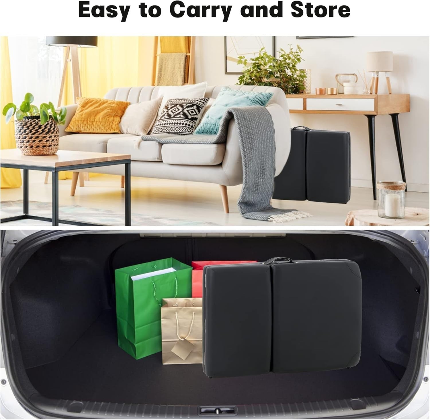 Portable Massage Table Foldable Aluminium Adjustable Therapy Beauty Bed Black