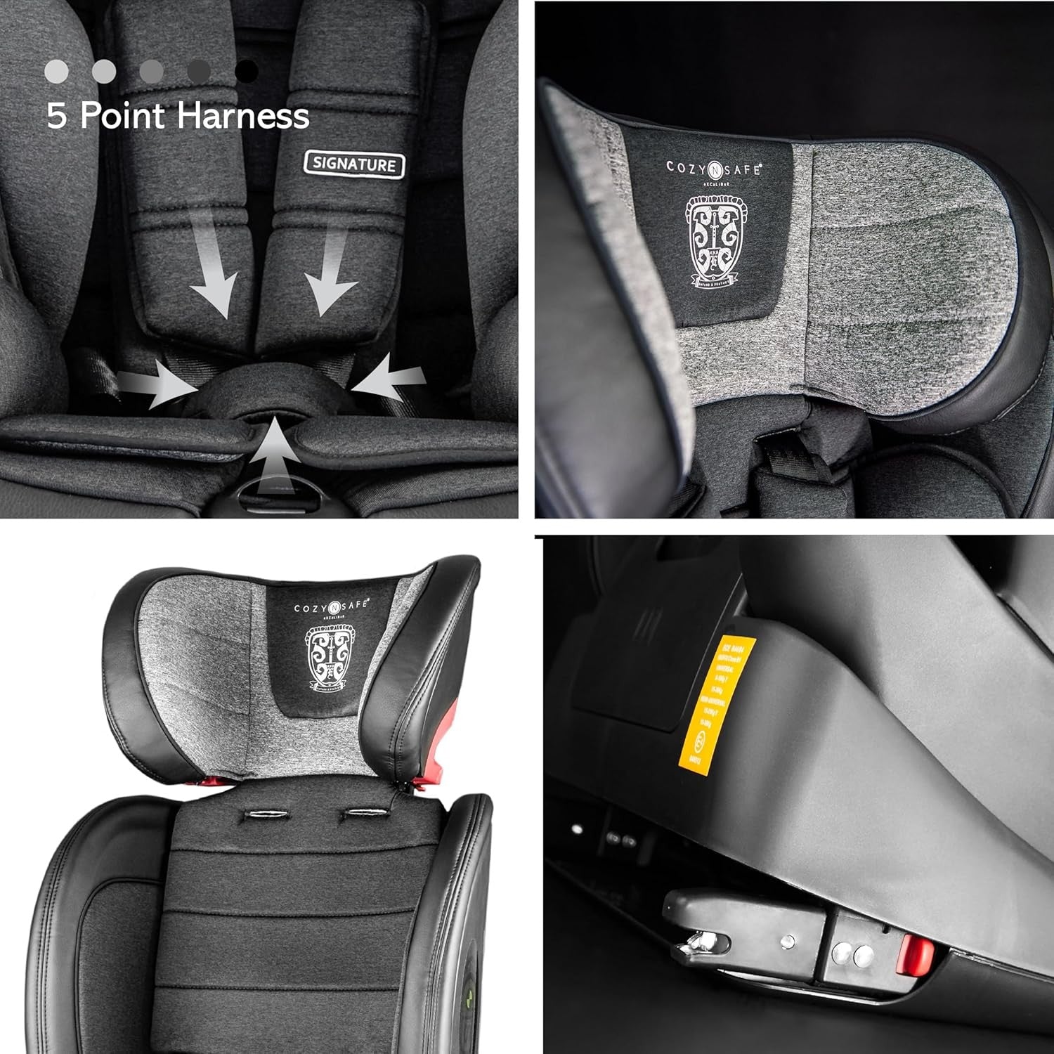 ISOFIX Child Car Seat Group 1 2 3 9–36kg 25kg Harness Reclining