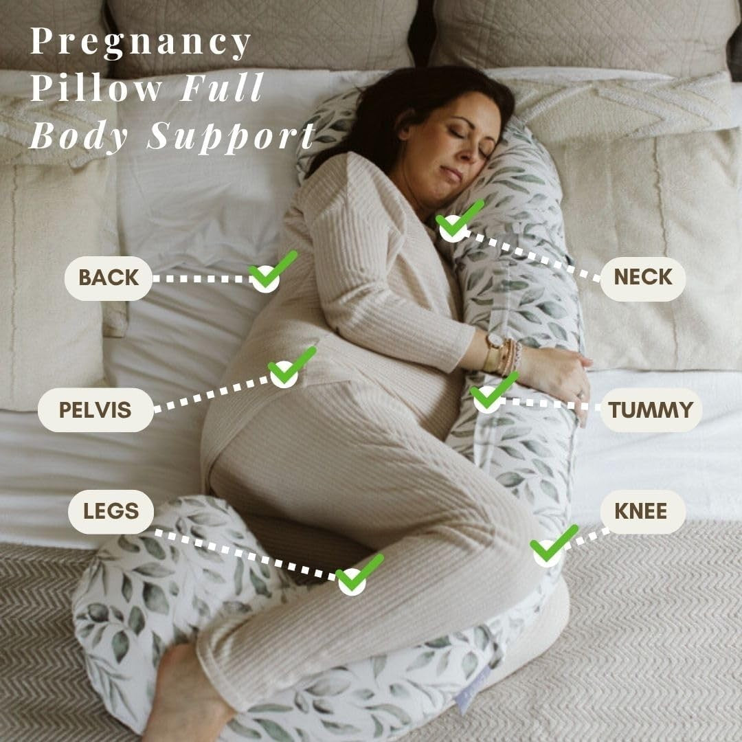 Pregnancy Pillow Full Body C-Shaped Maternity Support for Sleeping Nursing