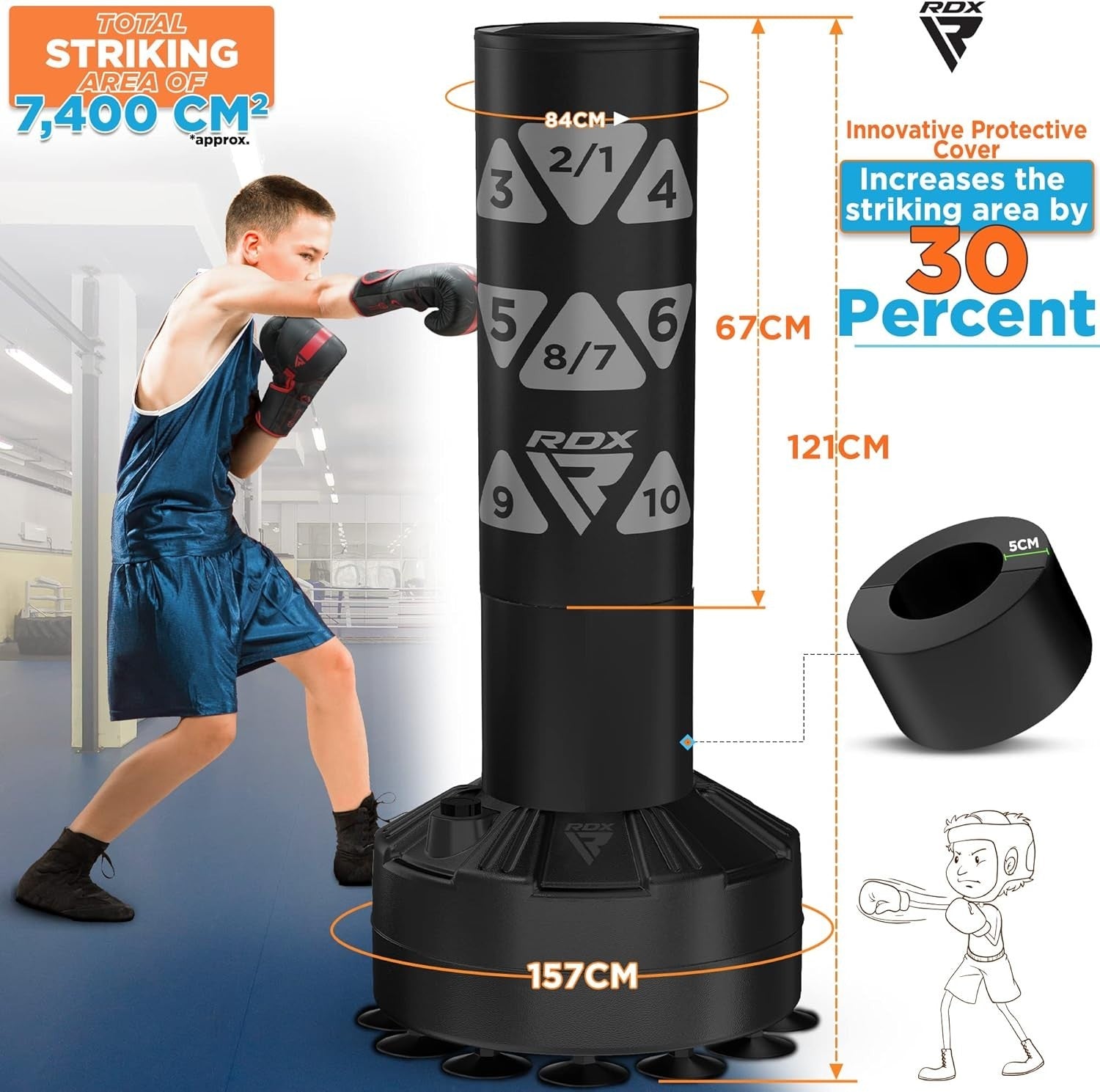 Kids Freestanding Kickboxing Punch Bag 4FT Heavy Duty Target Set