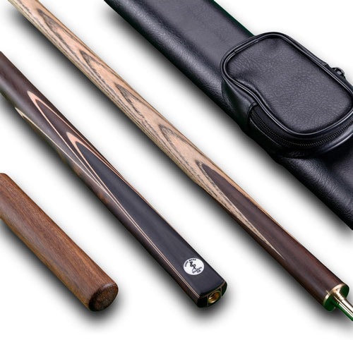 57" Snooker Pool Cue 3/4 Joint 9.5mm Tip Extension Case Wood Options