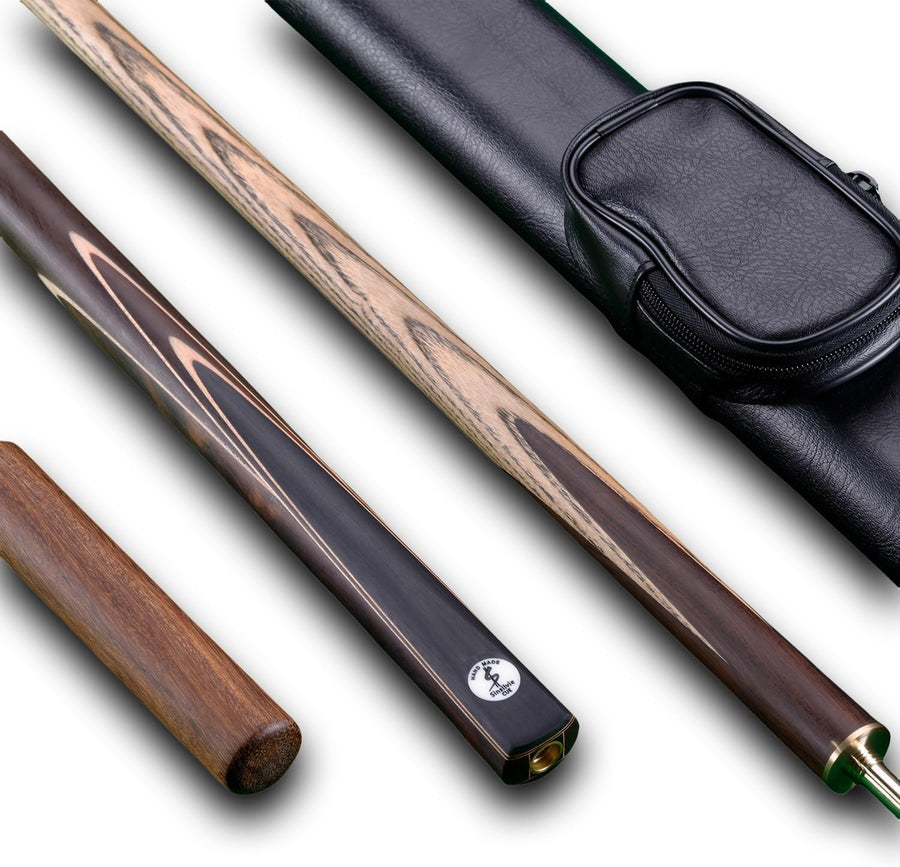 57" Snooker Pool Cue 3/4 Joint 9.5mm Tip Extension Case Wood Options