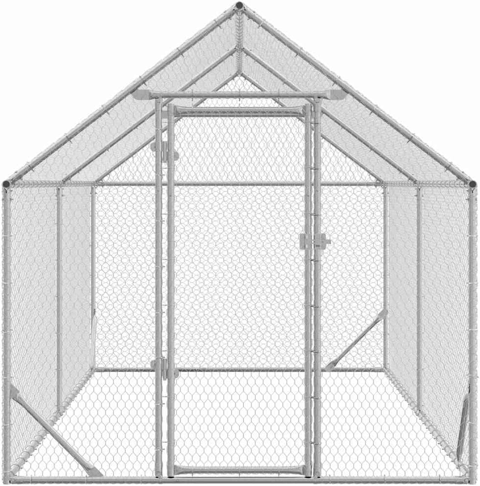 XXL Galvanised Steel Chicken Cage 400x170x177cm