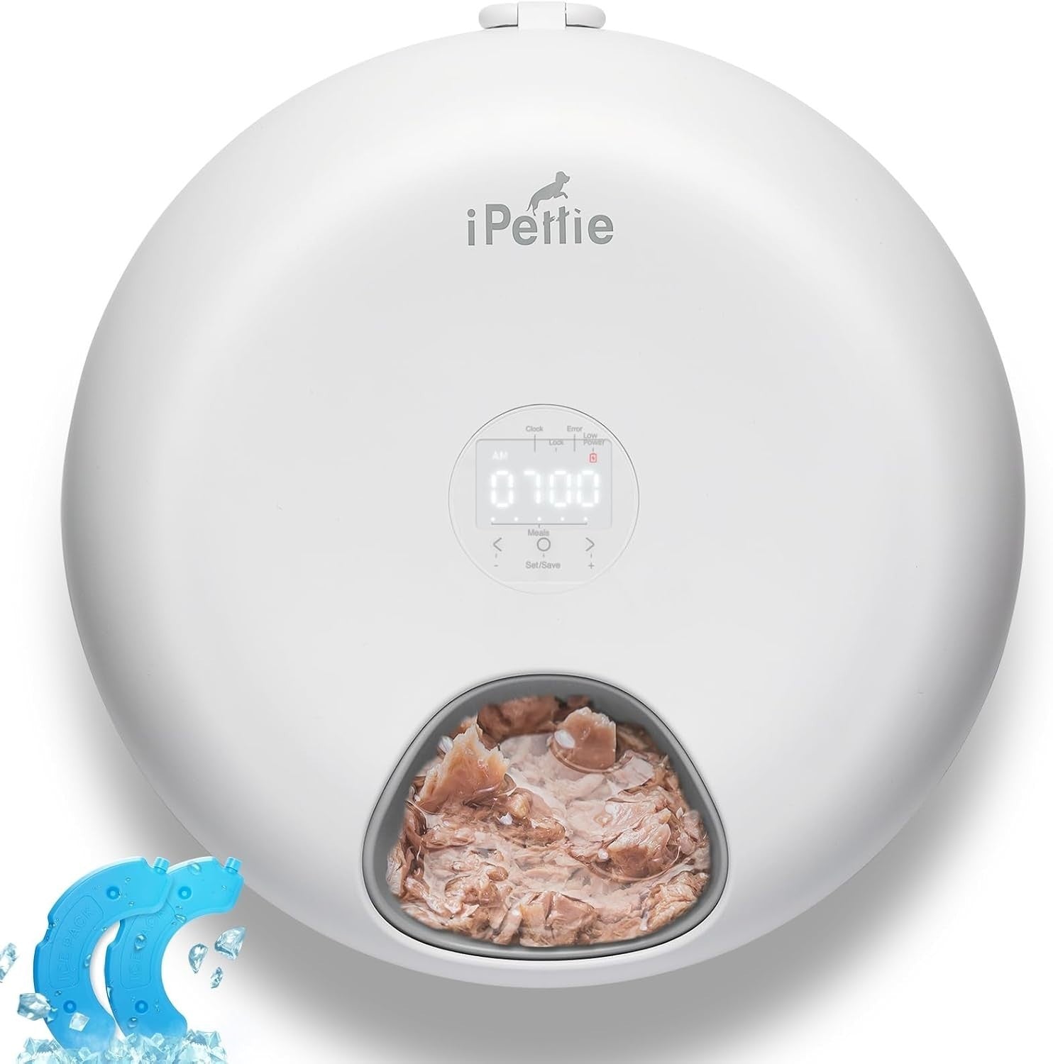 Automatic Pet Feeder 6 Meal Cordless Wet Dry Food Timer Ice Packs