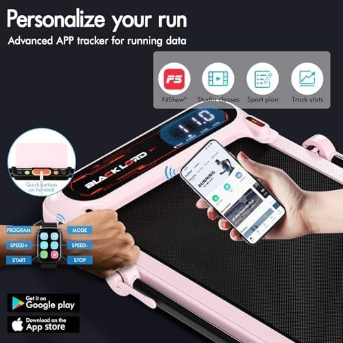 Under Desk Foldable Treadmill 3HP Walking Jogging Running Machine