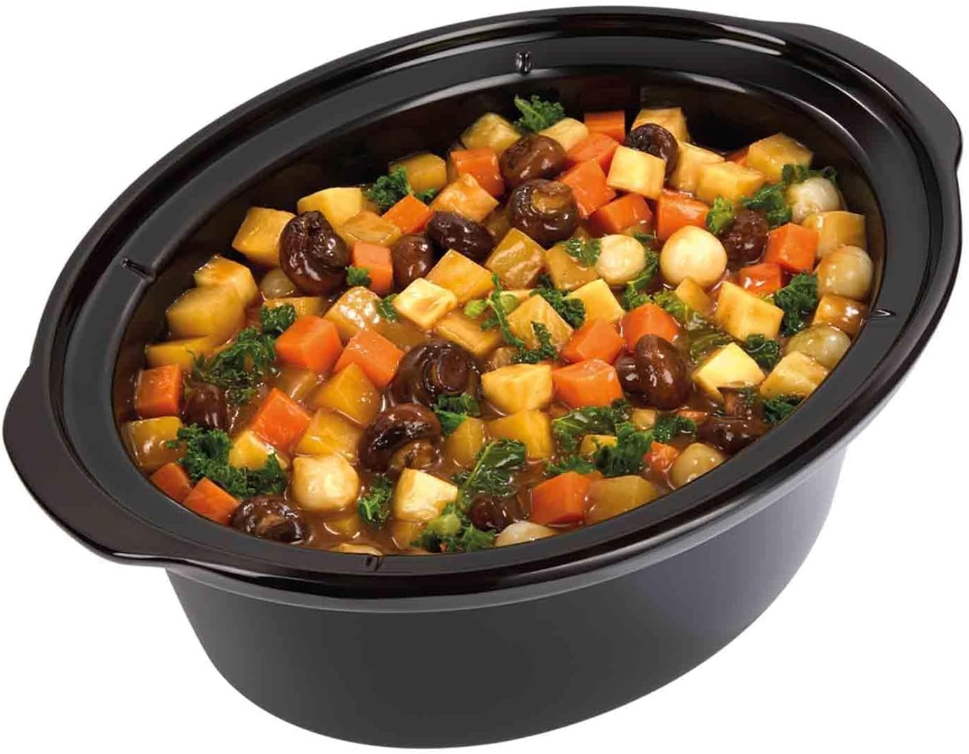 7L Electric Slow Cooker Large Pot 320W Ceramic Bowl 3 Heat Settings UK