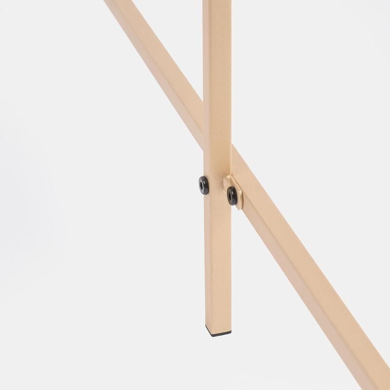 Semi Circle Marble Console Table, Gold Frame, 110x35x76cm Hallway