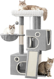 Cat Tree Tower Indoor 98cm Multi Level Scratching Post Condo Climbing Centre