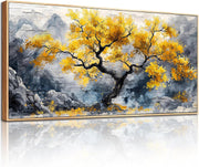 Large Tree of Life Canvas Wall Art Framed Nature Living Room Wall Decor
