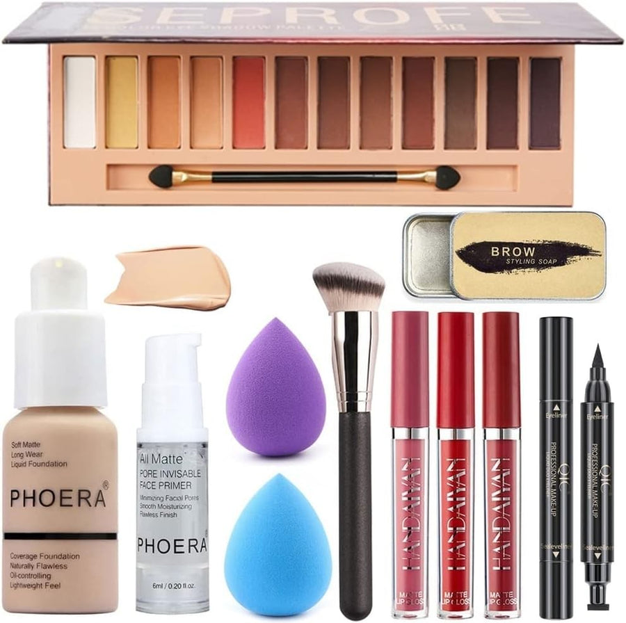 All in One Makeup Set 12 Color Eyeshadow Full Face Kit