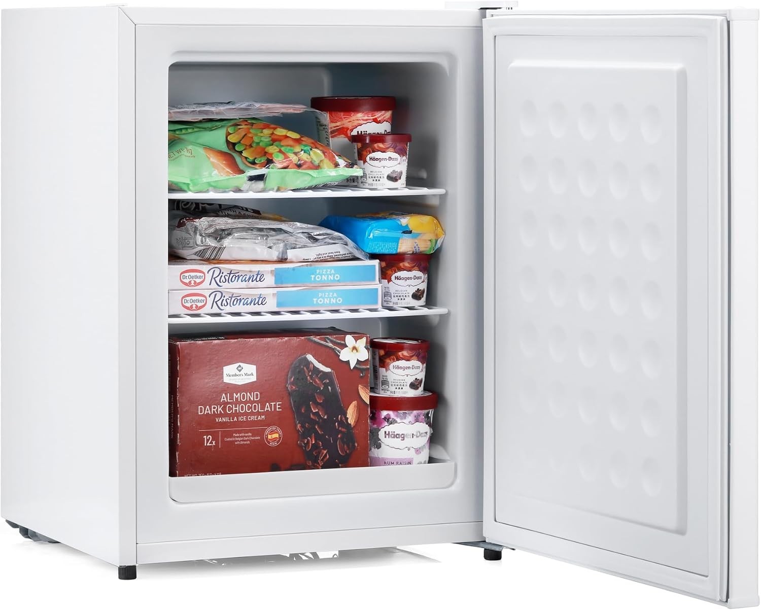 Mini Freezer 30L Compact Table Top 4-Star Adjustable Thermostat White