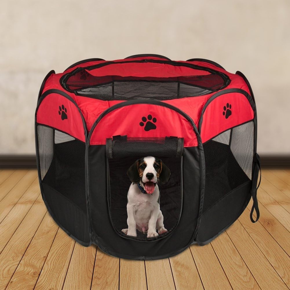 Portable Foldable Pet Playpen Small Dog Cat Cage Indoor Outdoor Tent