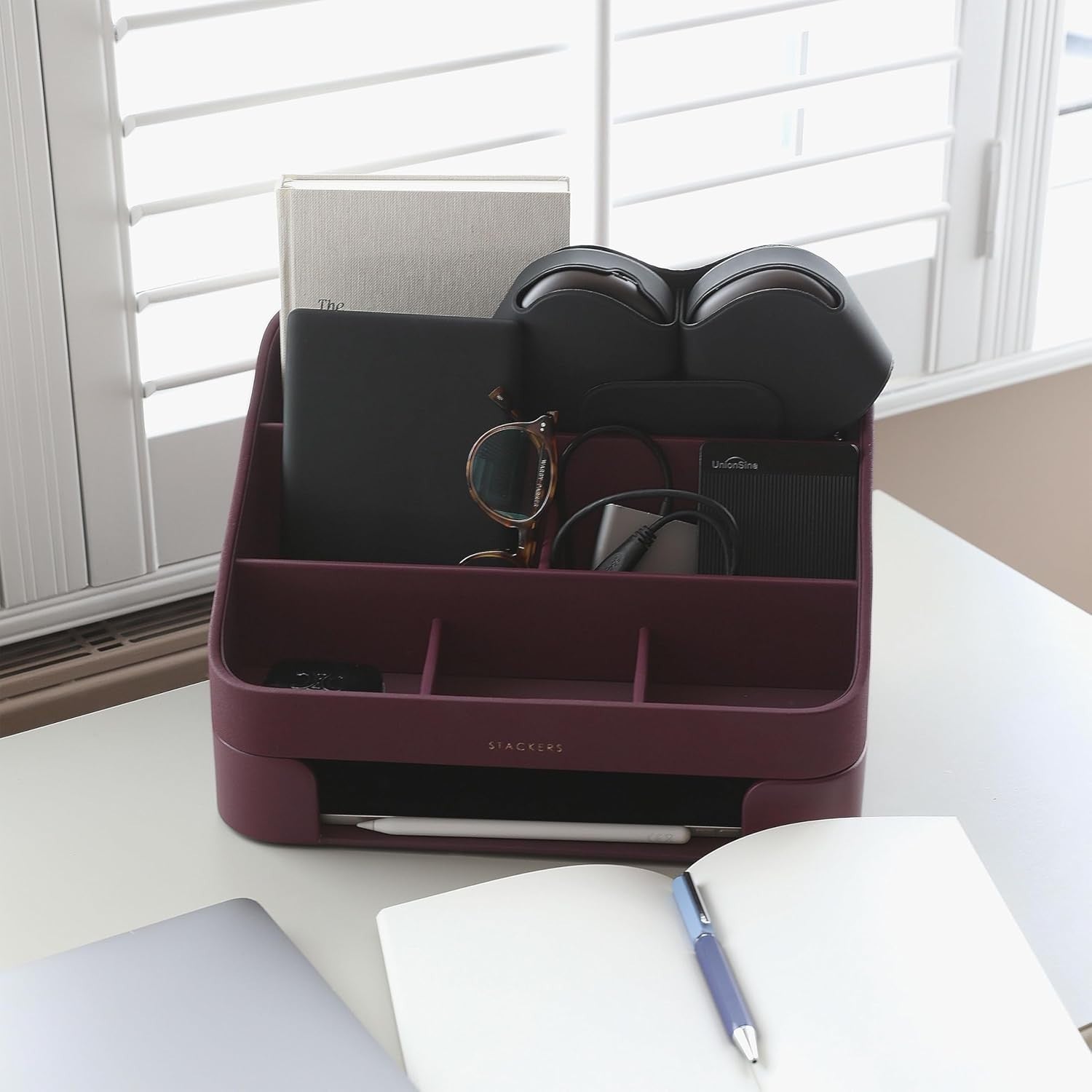 Luxury Desk Organizer & Letter Tray – Compact Home Office Storage, Multi-Tier