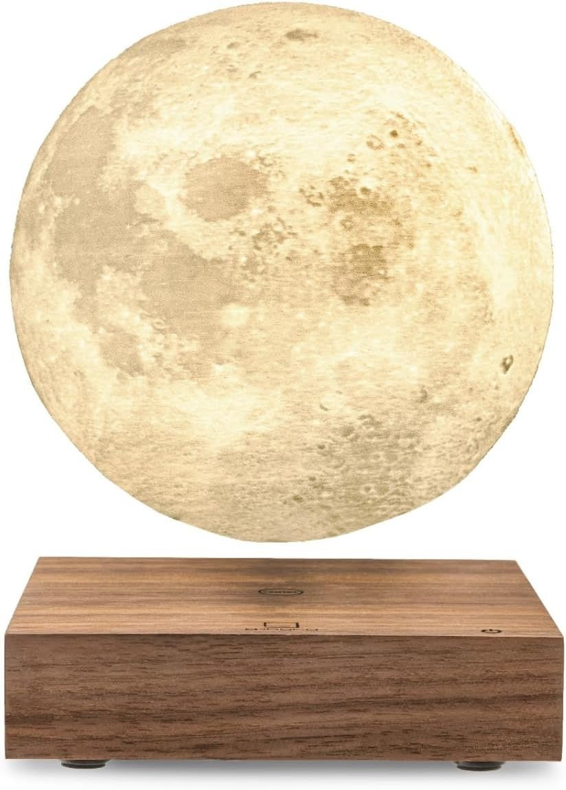 Unfinished Walnut Wood Magnetic Levitating Moon Lamp LED Light