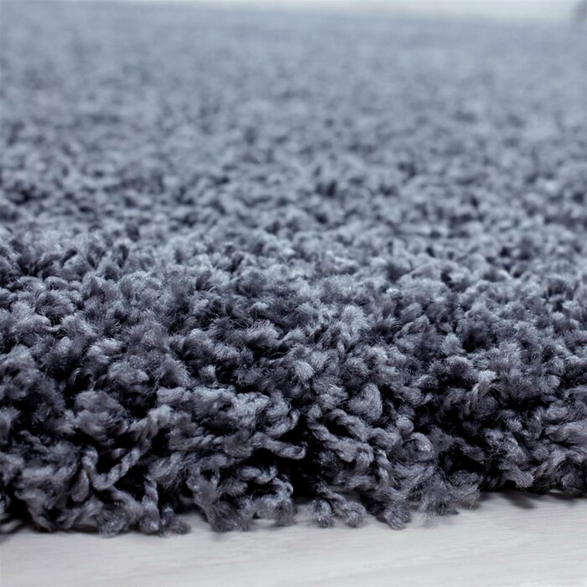 Extra Large Shaggy Rug 160x230cm 5cm Thick Soft High Pile Dark Grey Carpet