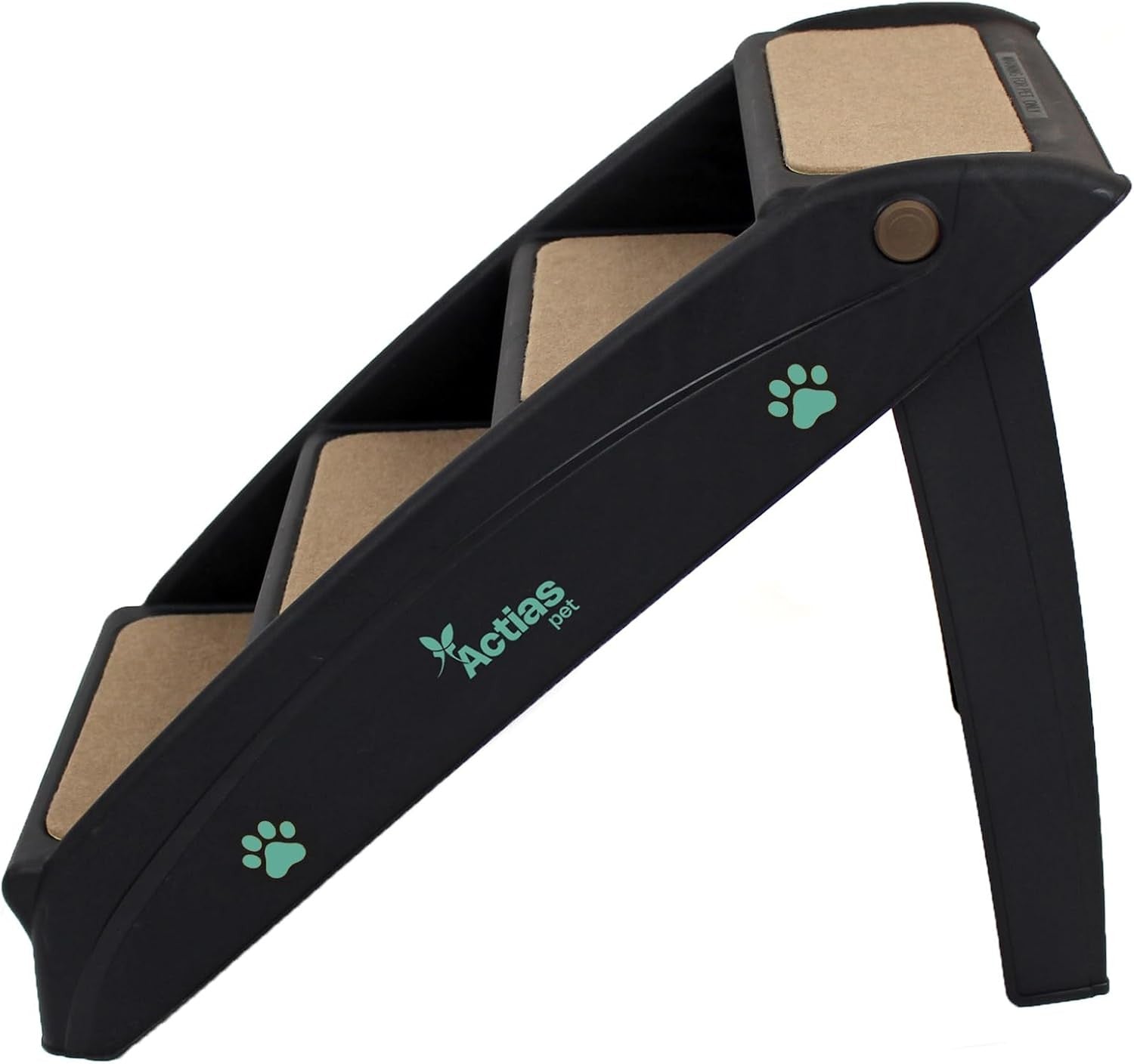 4 Step Dog Stairs Black Pet Access Steps Non Slip for Bed Sofa Car