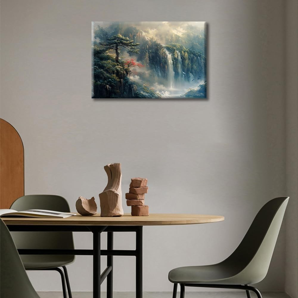 Waterfalls Canvas Wall Art 45L x 2.5W cm Landscape Nature Print
