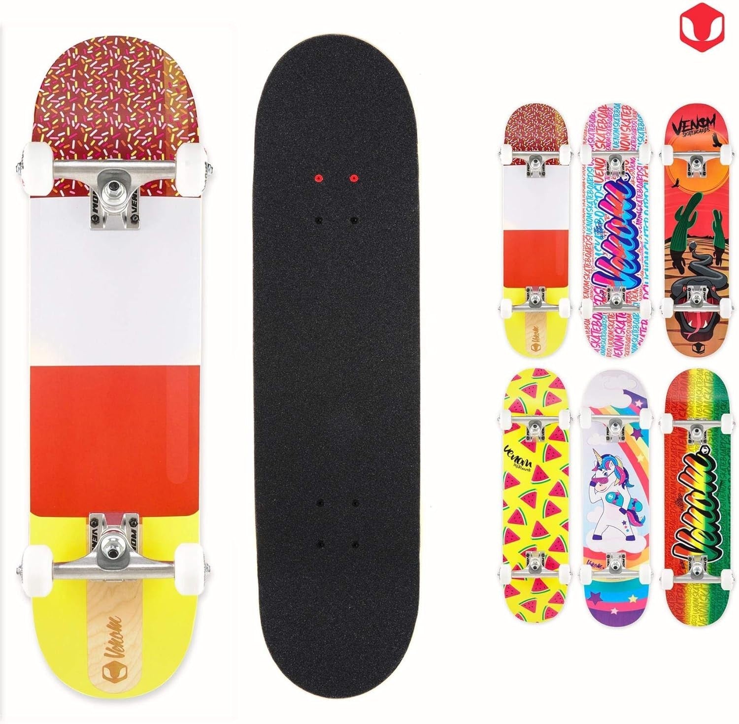Kids Mini Skateboard 29in 7ply Maple Beginner Trick Board Smooth Wheels