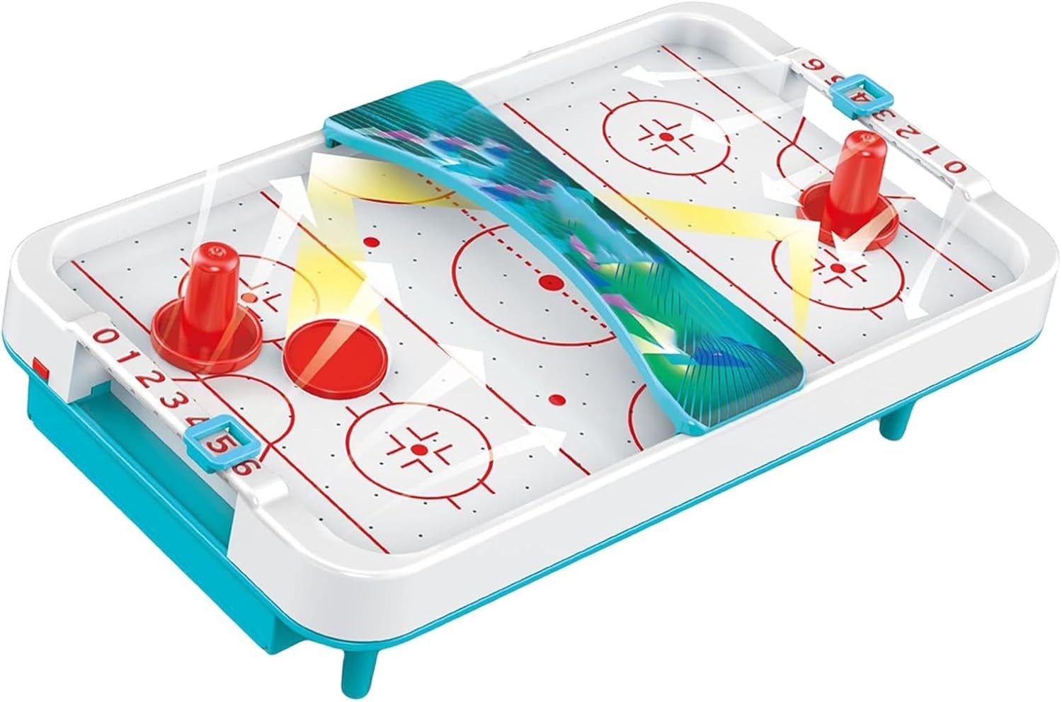 Portable Air Hockey Table Battery Powered Mini Tabletop Game Kids