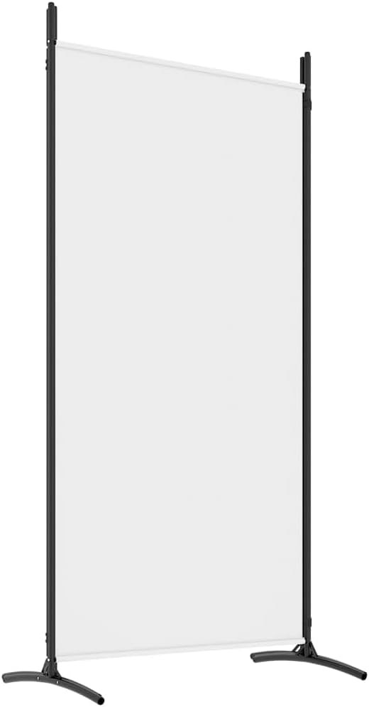 4 Panel Folding Room Divider White Privacy Screen 346x180cm Fabric Partition