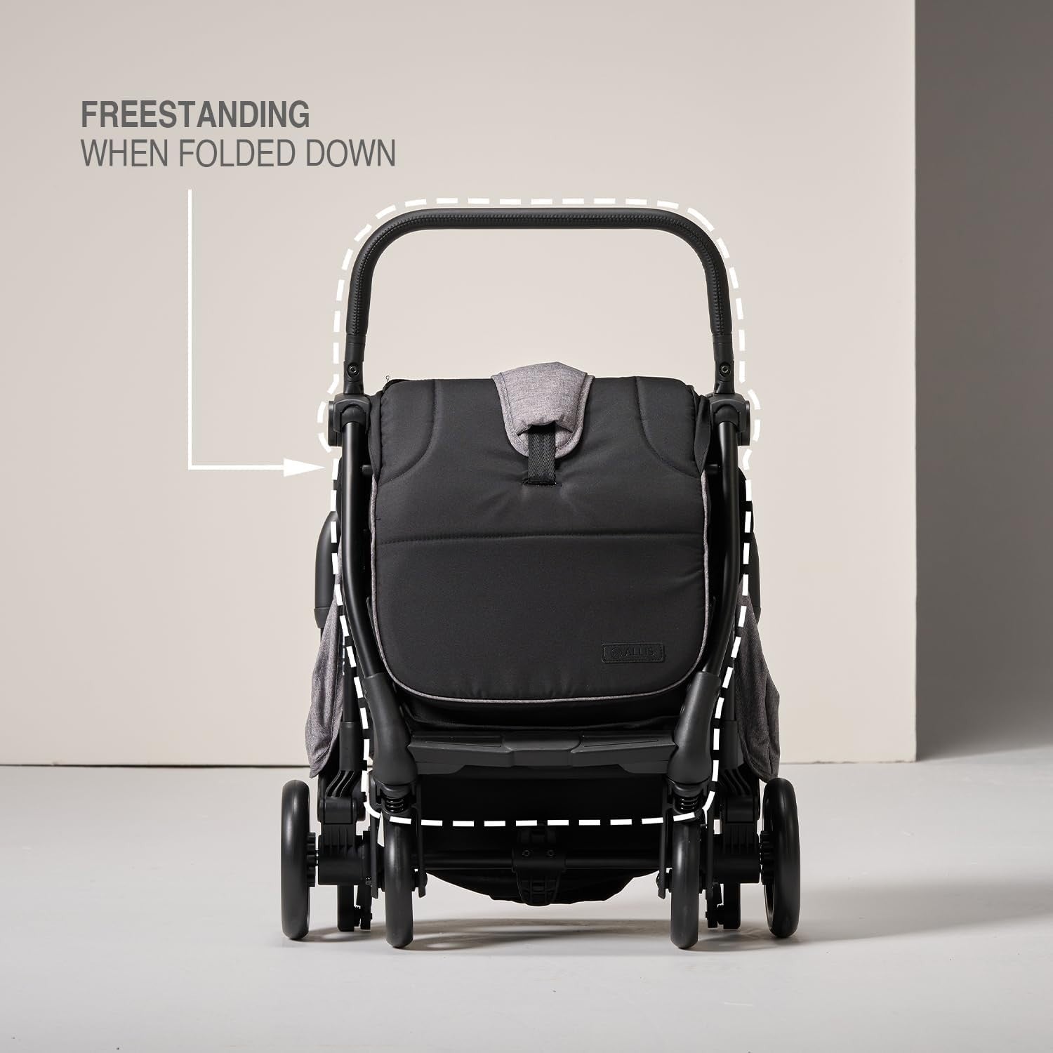 Auto Fold Baby Pushchair Lightweight From Birth 22kg Footmuff Grey