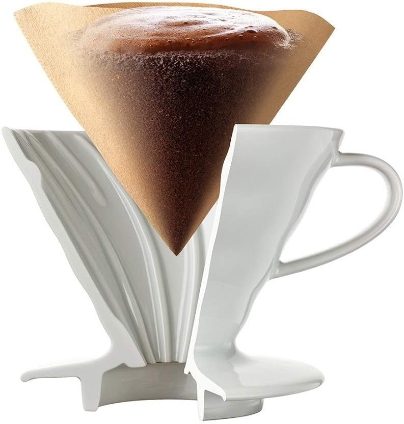 700ml Pour Over Coffee Brewer Set with Filters | Heat-Proof Grip Drip Server