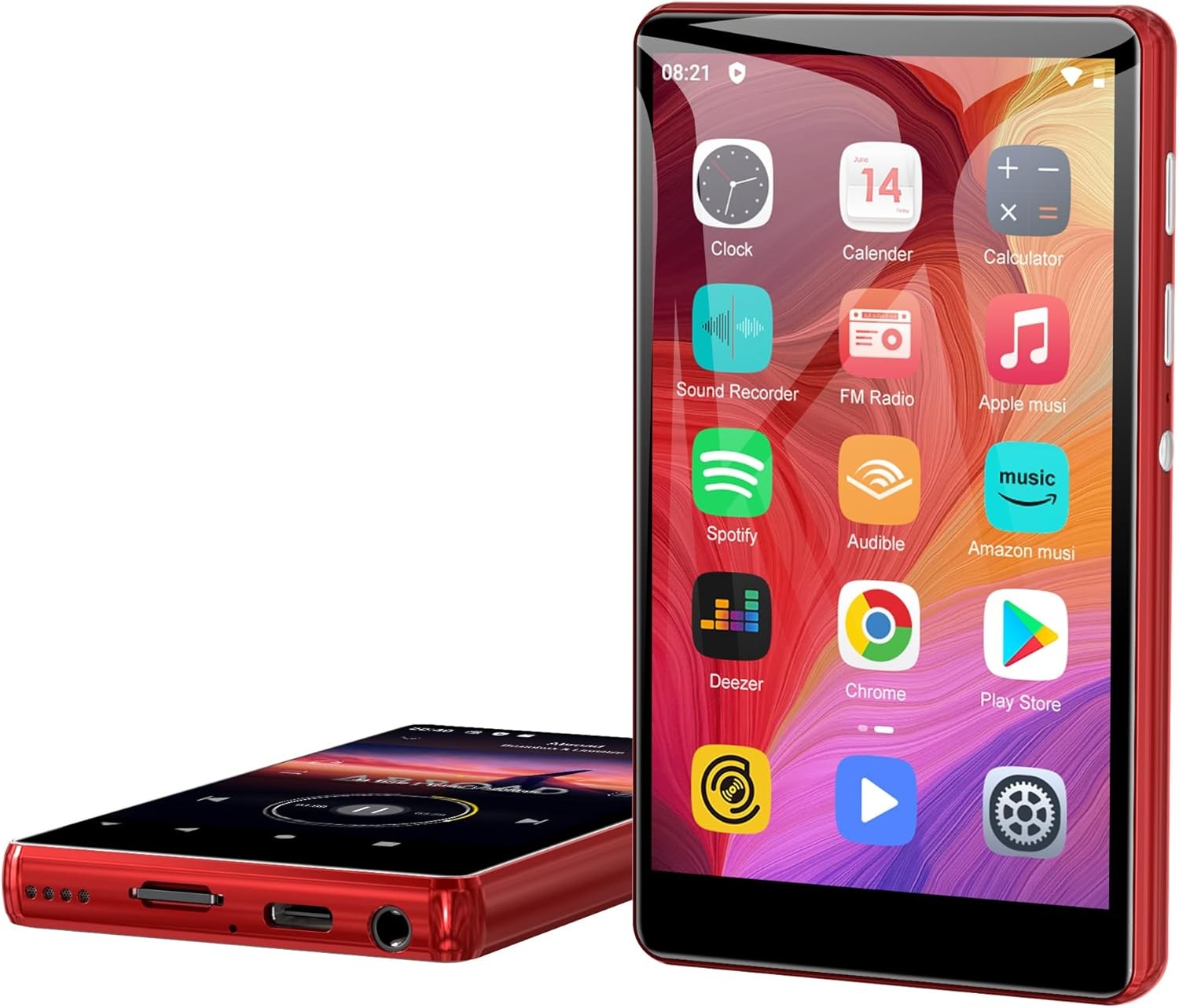 80GB MP3 Player with Bluetooth and WiFi-SWOFY 4" HD Full Touch Screen MP3 Player