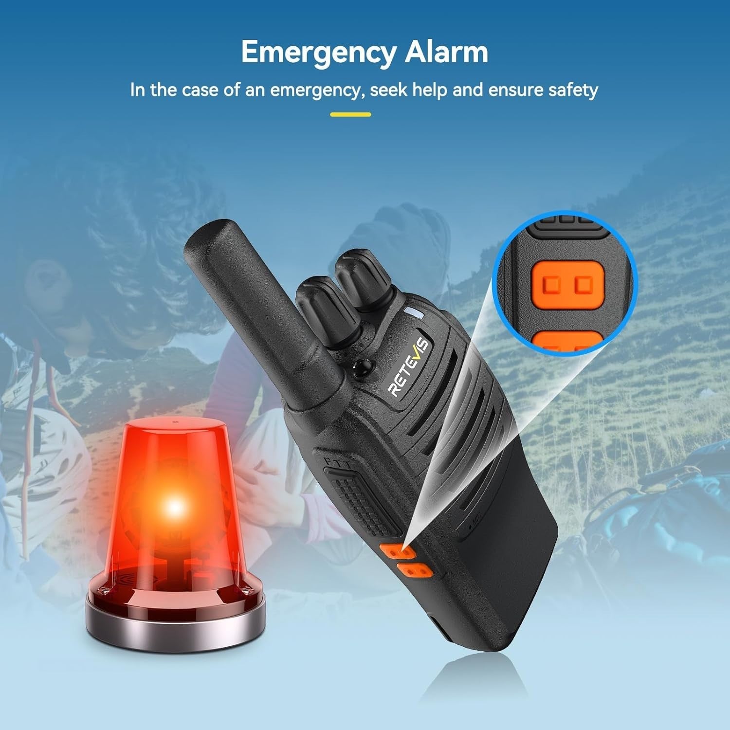 PMR446 Walkie Talkie Rechargeable VOX Flashlight USB-C 16CH Radio