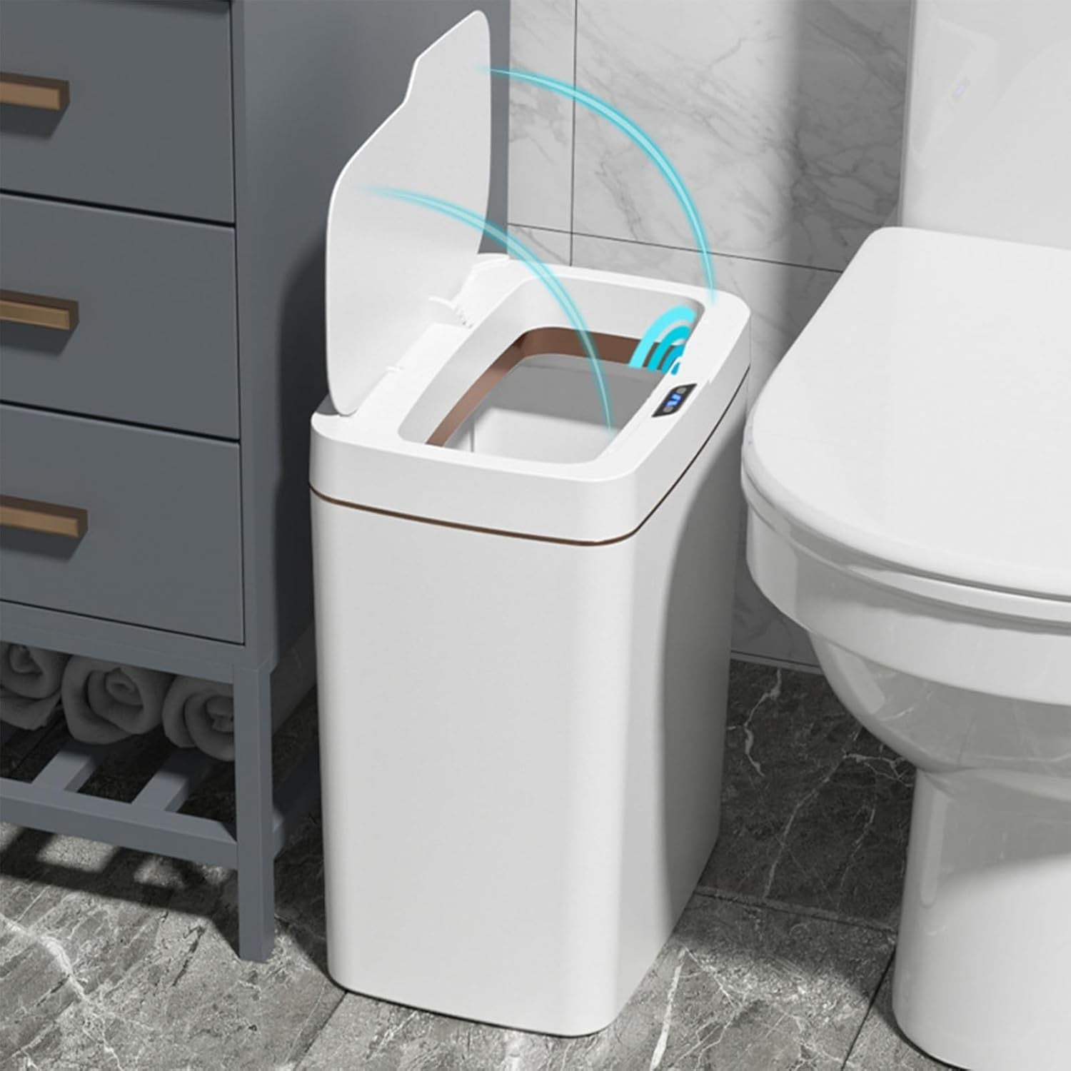 20L Touchless Sensor Trash Can Auto Bathroom Kitchen Bin Battery